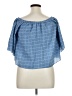 Beware! Blue Short Sleeve Blouse Size XL - photo 2