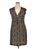 Kiara 100% Polyester Print Black Cocktail Dress Size XL - photo 1