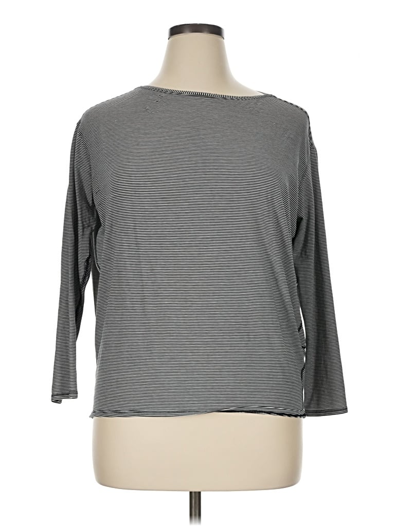 Pre-owned Lululemon Athletica 3/4 Sleeve T-shirt In Gray