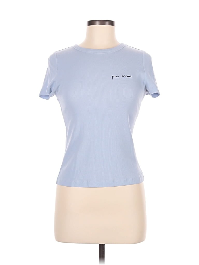 Pre-owned H&m Short Sleeve T-shirt In Blue
