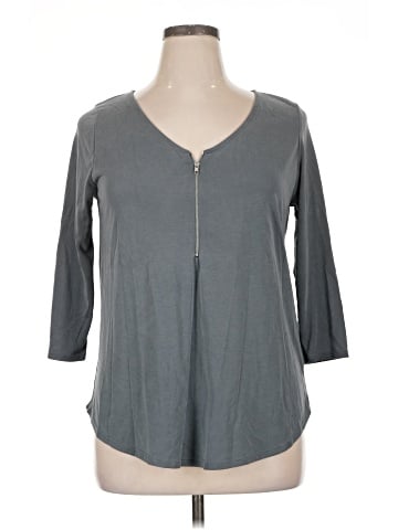 Green Envelope 3/4 Sleeve Top (view 1)