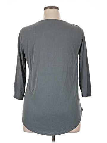 Green Envelope 3/4 Sleeve Top (view 2)