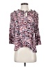 Caslon 100% Rayon Animal Print Pink 3/4 Sleeve Blouse Size S - photo 1