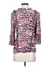 Caslon 100% Rayon Animal Print Pink 3/4 Sleeve Blouse Size S - photo 2