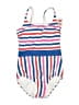 Assorted Brands Stripes White One Piece Swimsuit Size 10 - photo 1