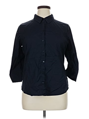Worthington 3/4 Sleeve Button-Down Shirt (view 1)