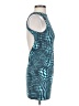 Motel Graphic Teal Cocktail Dress Size S - photo 4