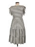Max Studio Stripes Gray Casual Dress Size L - photo 2