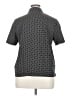 Erika Polka Dots Black Short Sleeve Blouse Size XL - photo 2