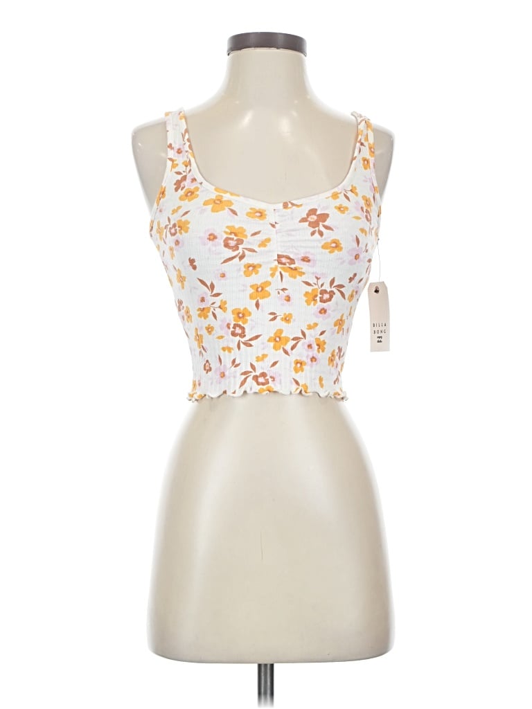 Billabong Tank Top White Strapless Neckline Tops