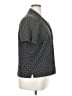 Erika Polka Dots Black Short Sleeve Blouse Size XL - photo 4