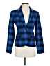 Merona Plaid Blue Blazer Size 4 - photo 1