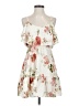 Shein 100% Polyester Floral White Casual Dress Size 4 - photo 1