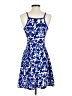 Soprano Print Blue Cocktail Dress Size XS - photo 2