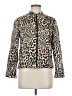 Topshop Animal Print Gold Jacket Size 6 - photo 1