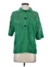Zara 100% Acrylic Green Short Sleeve Blouse Size S - photo 1