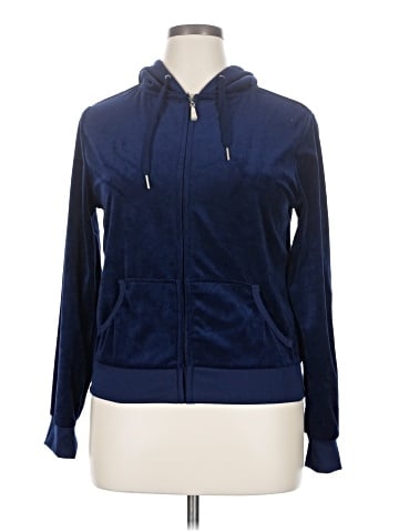 White Mark Zip Up Hoodie (view 1)