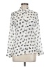 Freebird Animal Print Ivory Long Sleeve Blouse Size L - photo 1