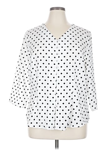 Allegra K 3/4 Sleeve Blouse (view 1)