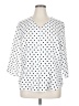 Allegra K 100% Polyester Polka Dots White 3/4 Sleeve Blouse Size XL - photo 1