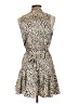 Everly 100% Polyester Animal Print Tan Cocktail Dress Size S - photo 2