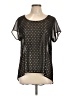 Bobeau 100% Polyester Black Short Sleeve Blouse Size M - photo 1