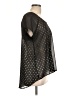 Bobeau 100% Polyester Black Short Sleeve Blouse Size M - photo 4
