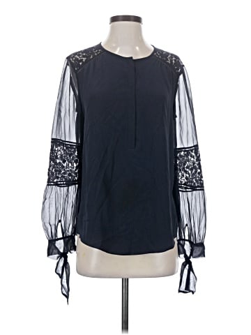 Rebecca Taylor Long Sleeve Silk Top (view 1)