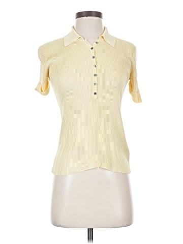 DKNY Short Sleeve Silk Top (view 1)