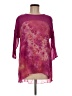 Assorted Brands 100% Silk Purple 3/4 Sleeve Silk Top Size M - photo 1
