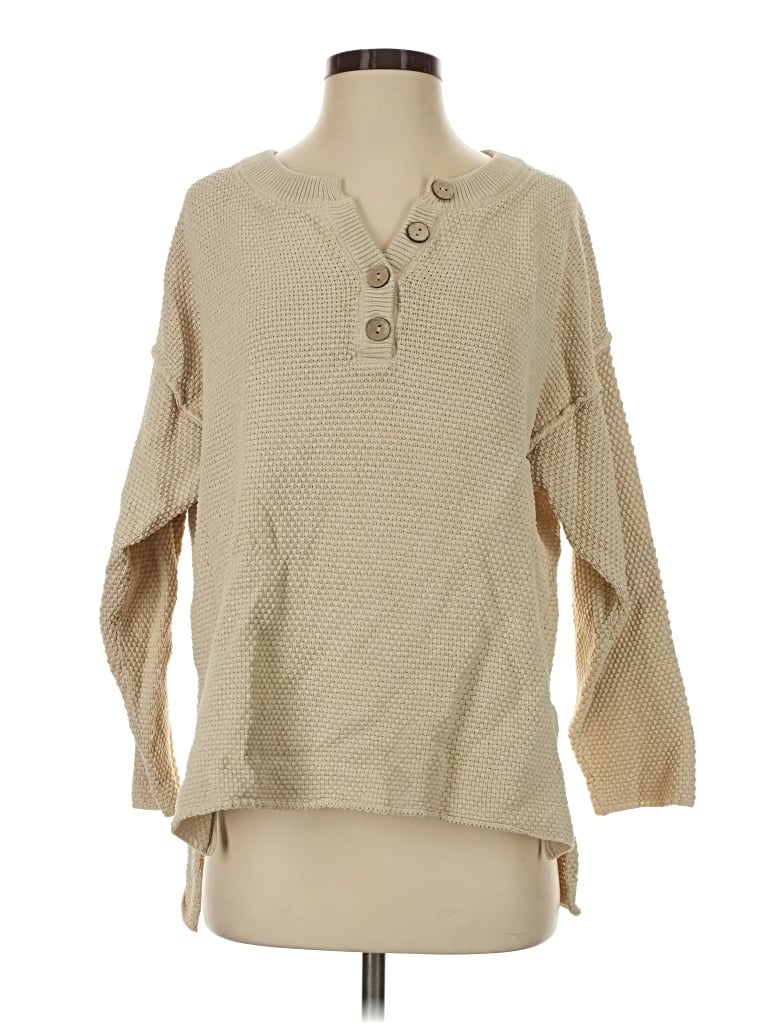 Pre-owned Fp Beach Pullover Sweater In Tan