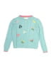 Boden Floral Teal Pullover Sweater Size 8 - 9 - photo 1