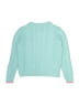 Boden Floral Teal Pullover Sweater Size 8 - 9 - photo 2