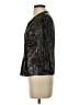 Alberto Makali 100% Polyester Metallic Black 3/4 Sleeve Blouse Size S - photo 5