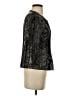 Alberto Makali 100% Polyester Metallic Black 3/4 Sleeve Blouse Size S - photo 4