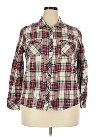 Faded Glory Long Sleeve Button-Down Shirt (view 1)