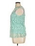 Moon 100% Polyester Teal Sleeveless Blouse Size XL - photo 5