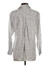 Grayson 100% Linen Animal Print Silver Long Sleeve Button-Down Shirt Size XS (1) - photo 2