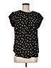 Monday Fun Polka Dots Black Short Sleeve Blouse Size M - photo 1