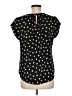 Monday Fun Polka Dots Black Short Sleeve Blouse Size M - photo 2
