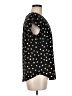 Monday Fun Polka Dots Black Short Sleeve Blouse Size M - photo 4