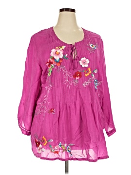 Johnny Was 3/4 Sleeve Blouse