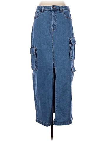 Scoop Denim Skirt (view 1)