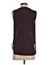 Krisa 100% Polyester Burgundy Sleeveless Blouse Size S - photo 2
