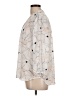 Saint Tropez West 100% Polyester Print Ivory 3/4 Sleeve Blouse Size L - photo 5