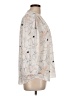 Saint Tropez West 100% Polyester Print Ivory 3/4 Sleeve Blouse Size L - photo 4