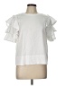 Harshman 100% Cotton White Short Sleeve Top Size L - photo 1
