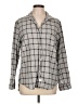 Grayson 100% Cotton Plaid Gray Long Sleeve Blouse Size Lg (4) - photo 1
