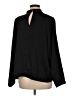 Glam 100% Polyester Black Long Sleeve Blouse Size M - photo 2