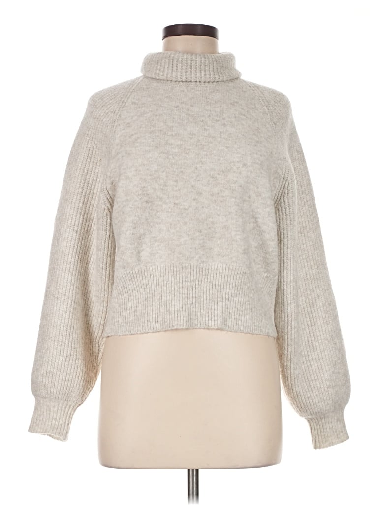 Pre-owned Topshop Turtleneck Sweater In Gray